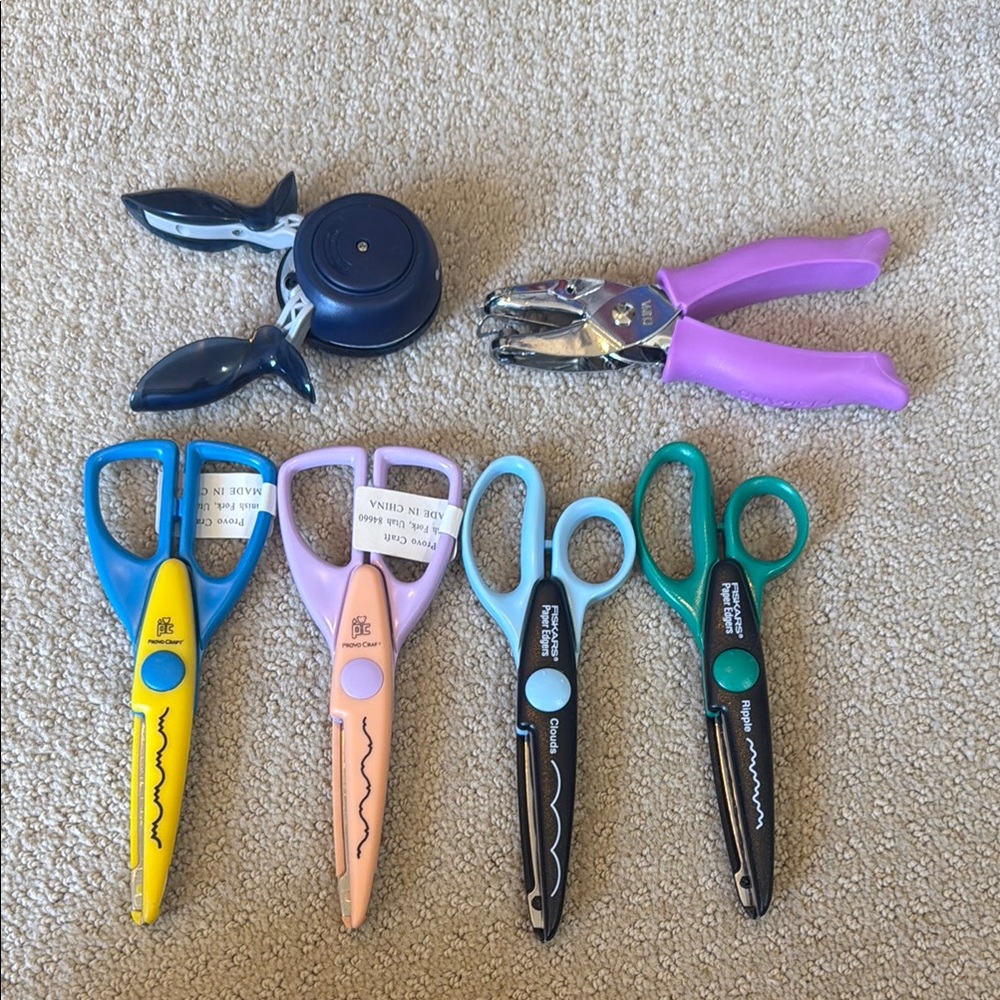 Craft Scissors and Punches Lot.